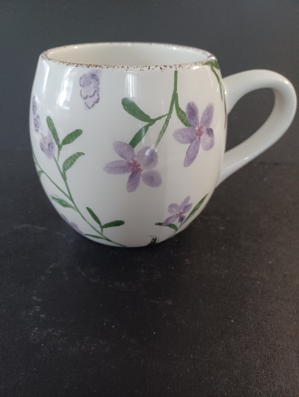 Potters Studio Lavender Floral Garden Botanicals Coffee mug.  No chips or cracks